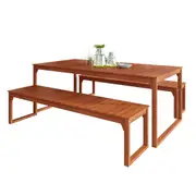 Trinity 8 Seater Outdoor Timber Bench Dining Set Natural