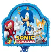 Party City Sonic the Hedgehog Pull String Pinata, Party Supplies, 2 lbs. Capa...