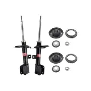 Pair Front KYB Shock Absorbers + Strut Top Mount Kit for Citroen C4 05-11
