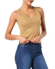 Spanx Cool Cotton Striped Tank Top