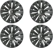 4PCS Hub Cap Replacement Wheel Cap 19 Inch Automobile Hubcap Full Rim Cover Accessories Compatible for Tesla Model Y 2018-2023(A Grey)