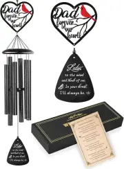 Sympathy Gifts for Loss of Dad, Memorial Wind Chimes for Loss of Father, Memoria