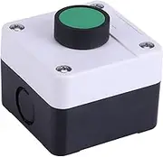 Weatherproof Push Knob Switch, Green Control Box for One Knob Gate Opener, Momentary Switch for Indoor and Outdoor Use