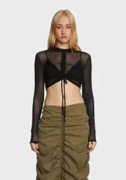 In Disguise Mesh Top - Black