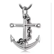 Real Solid 925 Sterling Silver Pendants Anchor Cross Chain Fashion Jewelry