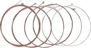 T7/1253 (.012-.053) Guitar Strings for Acoustic Folk Guitars 6pcs String Set Hexagonal Core Namo Coating Phosphor Bronze Winding Medium Light Silver&Gold Medium Light