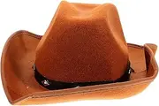 [OATIPHO] Western Cowboy Hat Cowgirl Hat Cowboy Costume Accessory Fashion Hat Cowboy Style Hat Cowboy Hat Cowboy Outfits for Women Black Cap Men's Hats Women Hat Felt Coffee