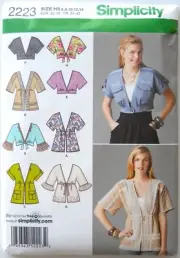 Simplicity Sewing Pattern 2223 Misses' Jacket Top 6 8 10 12 14 UNCUT