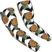 [FSCEV] Summer Pineapple Sun Protection Arm Sleeves Outdoor Essentials Cooling Compression Golf Hiking Cycling