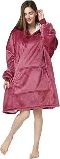 [abandi] Wearable Blanket Hoodie for Women - Oversized Sherpa Fleece Sweatshirt Blanket, Thick Warm Hooded Blanket Gifts