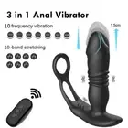 Waterproof Powerful Thrusting Prostate Massager Dual Motor Telescopic Vibrators