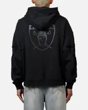 [MITCHELL & NESS] Mitchell & Ness Las Vegas Raiders Crossover Hoodie Black - Size 2XL 2XL Black
