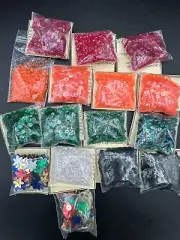 16 BAGS - SEQUINS FOR CRAFTS SCRAPBOOKING SEWINGS CARDS COSPLAY