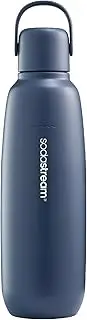 Fizz&GO Storm Double Walled Stainless Steel Bottle | Keeps Drinks Cold & Bubbly for 12 Hours | Compatible with SodaStream Quick Connect Machines | Easy-Carry Handle, 900ML