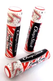 Chapstick Lip Balm Candy Cane Womens Mens Red White 0.15 OZ EACH Set Of 3 SPF 0