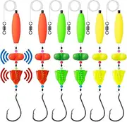 3Pcs/6Pcs Catfish Fishing Rigs Ready Kit，2 in 1 Rotating rattles/Double Rattles Beads, Float Rigs Tackle Santee Rig Peg Catfish，Free Adjustment in freshwter and Saltwater