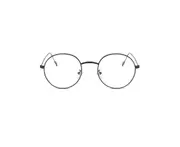 Classic Round Shape Metal Frame Nearsighted Myopia Glasses - 1