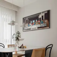 在飛比找蝦皮購物優惠-【千尋】現代簡約餐廳裝飾畫 最後的晚餐抽象飯廳餐桌牆上掛畫 