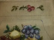 Dritz Needlepoint Preworked Canvas Fruit Handbag Purse Pillow