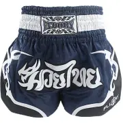 Fluory Dark Blue Muay Thai Shorts