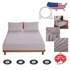Soft & Breathable California King Grounded Sheet with 15ft Earthing Cord, White