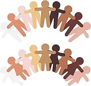 108 Pcs Paper People Cutouts for Crafts Blank Multicultural People Cut Outs for Bulletin Board Boy Girl Person Cardstock for Classroom Teachers Supplies Craft Art Project Home Decoration