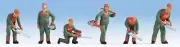 Noch HO Forest Workers Lumberjacks pkg(6) 15061