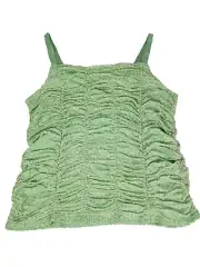 TORRID Mesh Shirred Stretch Cami Top Women's Plus 2X 18-20 Hemlock Green New Tag
