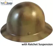 MSA Skullgard Full Brim Hard Hat With Ratchet Suspension - Textured Camo