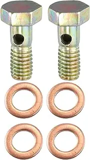 X AUTOHAUX 2 Set Banjo Bolt Brake Fitting Adapter M6x1 Thread Banjo Bolt