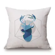 A Deer Head on Decorative Throw Cushion Cover Pillow Cover Pillow Case for Sofa Couch Bed Chair Living Room Bedroom 82786