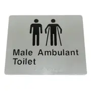 Bradley Male Ambulant Toilet Braille Sign