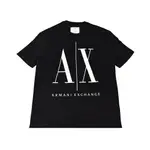 A│X ARMANI EXCHANGE經典壓印字母LOGO造型純棉短袖T恤(XS/S/M/L/黑X白字)