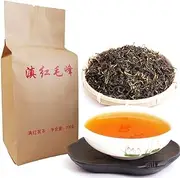 200g (0.44lb) Dian Hong maofeng Tea Large Congou Black Tea Premium red Tea Chinese Mao feng dian Hong Famous yunnan Black Tea Green Food