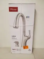 Pfister Ladera Pull-Down Sprayer Kitchen Faucet + Soap Dispenser Stainless Steel