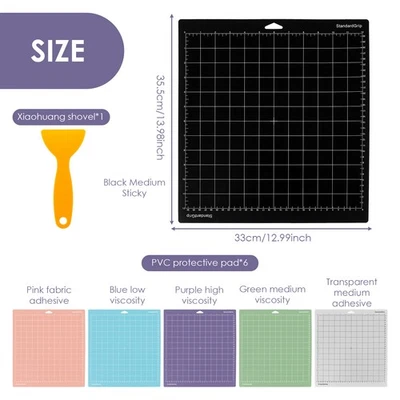 6 Pcs Non Slip Cutting Mat Flexible Standard Grid Cutting Mat jeJAD