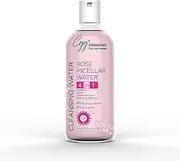 CGG Cosmetics Rose Water Micellar Cleansing Water 4 in 1 Skin Hydration Removing Makeup, Cleanse & Minimizing Pores for All Skin Types - 300ml