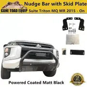 Nudge Bar for Mitsubishi Triton MQ MR 2015+ Matte Black Grille Guard Skid Plate