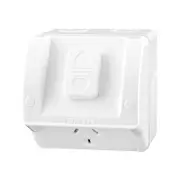 DETA Rhodium Single Outdoor Plated Power Point Outlet