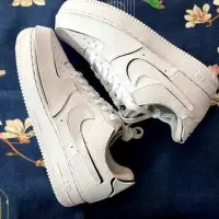 在飛比找Yahoo!奇摩拍賣優惠-Nike Air Force 1/1 GS 魔鬼氈 白色 百