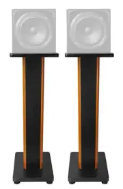 (2) Rockville 28" 2-Tone Studio Monitor Speaker Stands For Avantone Pro MixCube