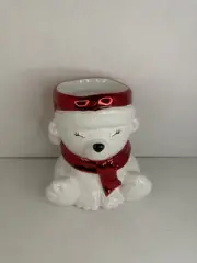 Bath & Body Works Santa Bear 3 Wick Candle Holder Polar Bear Christmas 2021