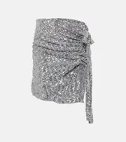 [Rabanne] Rabanne Sequined miniskirt AU 14 silver