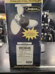 NEW MICHIGAN WHEEL APOLLO PROPELLER XHS 13 7/8 x 23 RH 3 BLADE STAINLESS STEEL