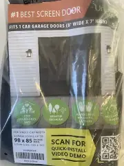 NEW Mesh Screen Garage Door Insects Bugs 98 X 85 Magnetic Closure