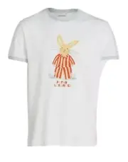 Peter Alexander Pyjama Bunny Tee men M NWT short sleeves white PJ rabbit Tshirt