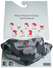 Bogotto Multifunctional Headwear, black-grey for Men Black Grey