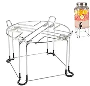 Stand for Water Dispenser | Stainless Steel Drink Dispenser Stand Non-Slip Rubber Feet - Detachable Support with Hooks for Most Medium Water Filters, 9.65x6.89in
