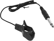 Milisten Pickup Acoustic Pickup for Guitar Guitar Tuner Clip on Acoustic Electric Transducer Piezo Microphone Clip Musical Instrument Accessories Flute Microphone Abs Black