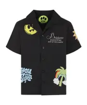 Barrow Kids Patch Detailed Poplin Shirt 8Y,4Y,14Y Black